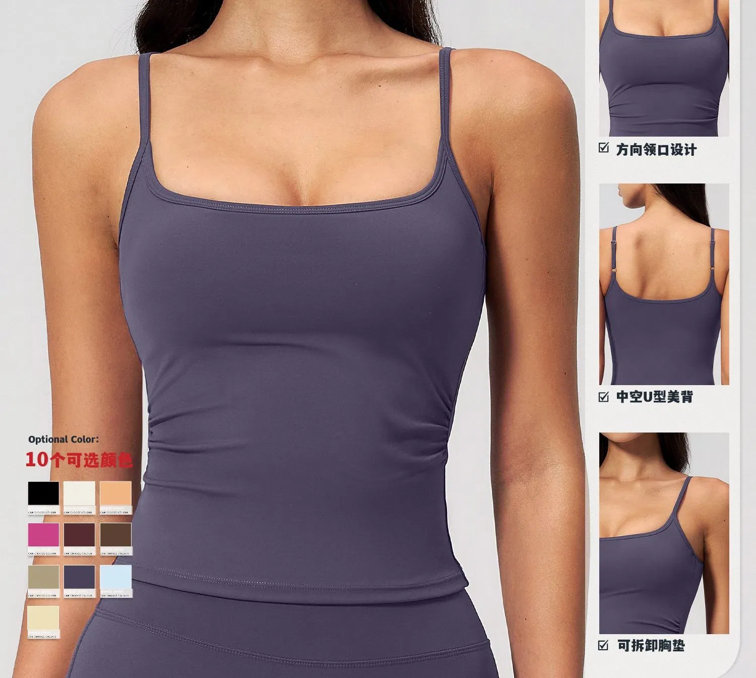 Camiseta de treino sem mangas para mulheres, personalizada com logo, top de ginástica canelado para mulheres