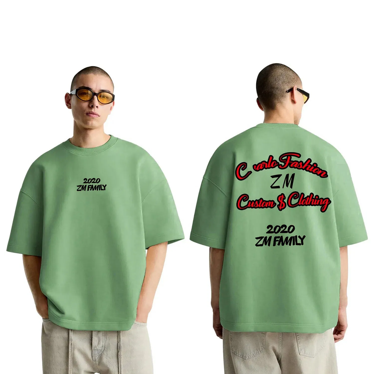 Impressão de Camiseta Branca Personalizada de Algodão Pesado Oversized para Homens
