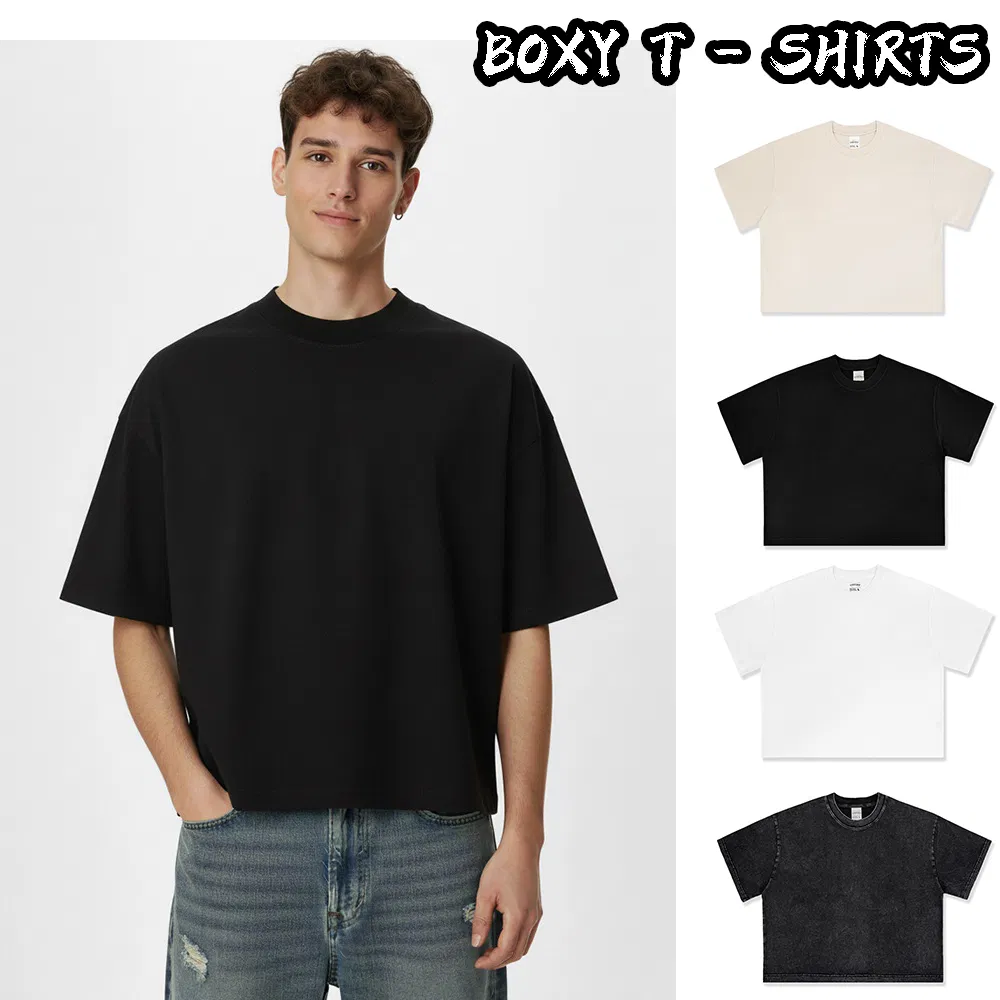 Camiseta esportiva básica de algodão de manga curta, corte boxy, alta qualidade, personalizada, para uso diário casual