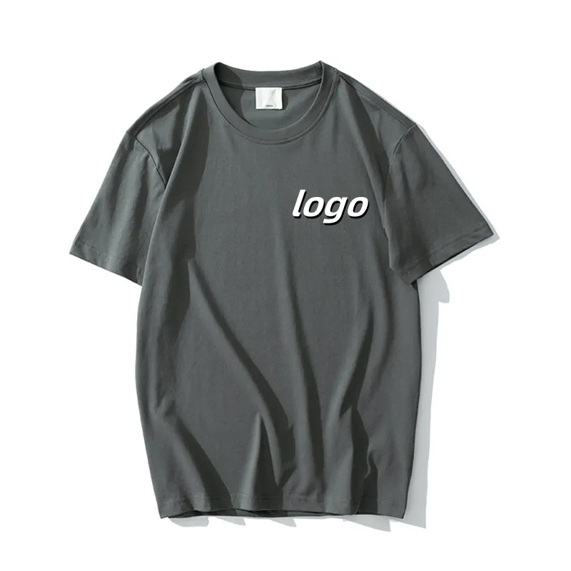 Atacado Camiseta de Algodão com Bordado de Marca Personalizada Oversized Designer 200GSM