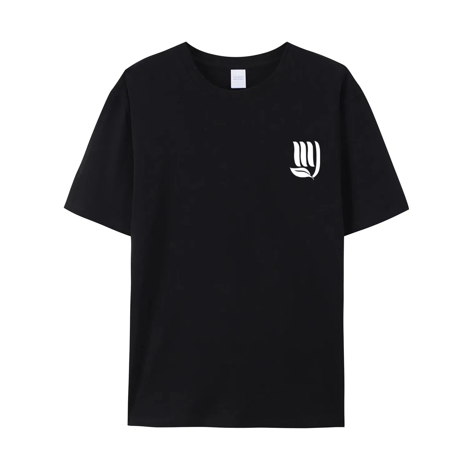 Camiseta masculina bordada personalizada, fonte fábrica da China, variedade de cores, tamanhos de camiseta