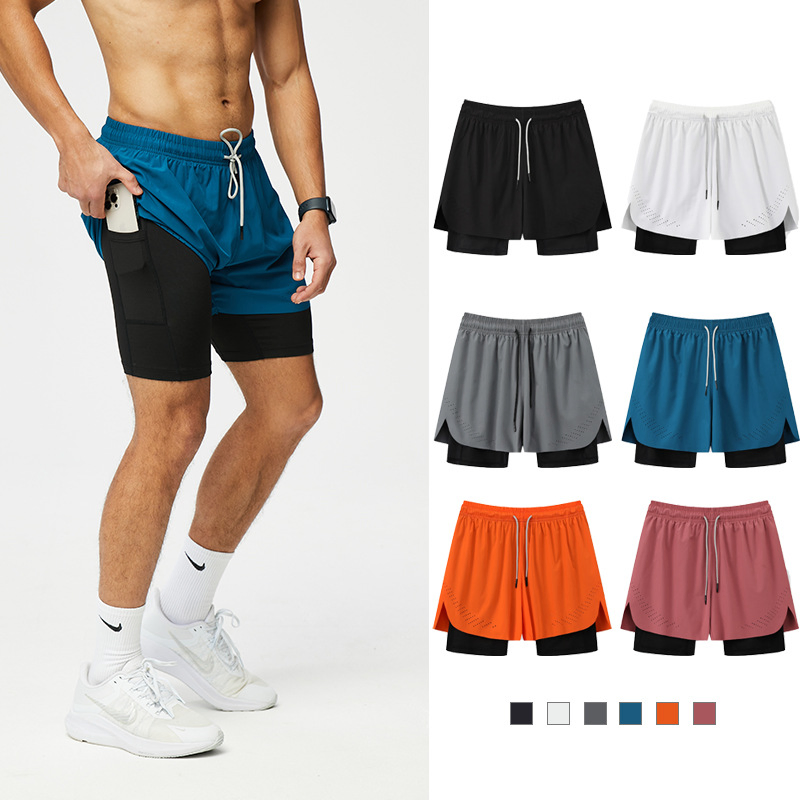 Calças de Basquete Estilo Americano Masculinas 3-Inch Secagem Rápida Forro Respirável Shorts de Treinamento Fitness