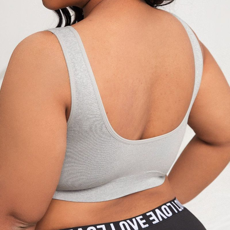Sutiã esportivo feminino sem costura em cinza mescla, plus size, muito vendido