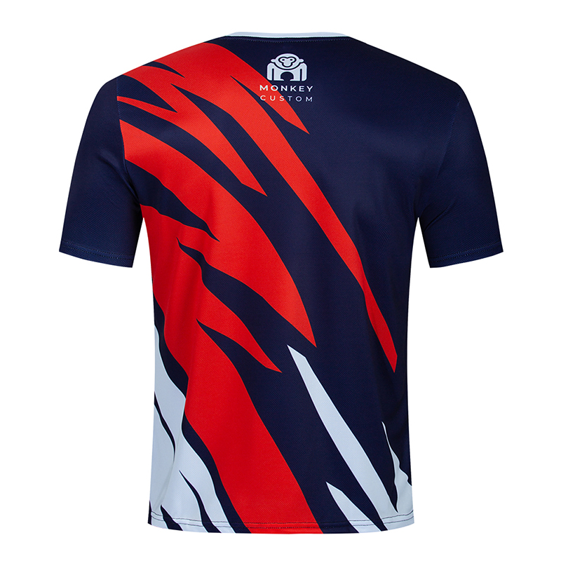 Camiseta de Manga Curta Sublimada Respirável de Secagem Rápida para Treino Personalizado