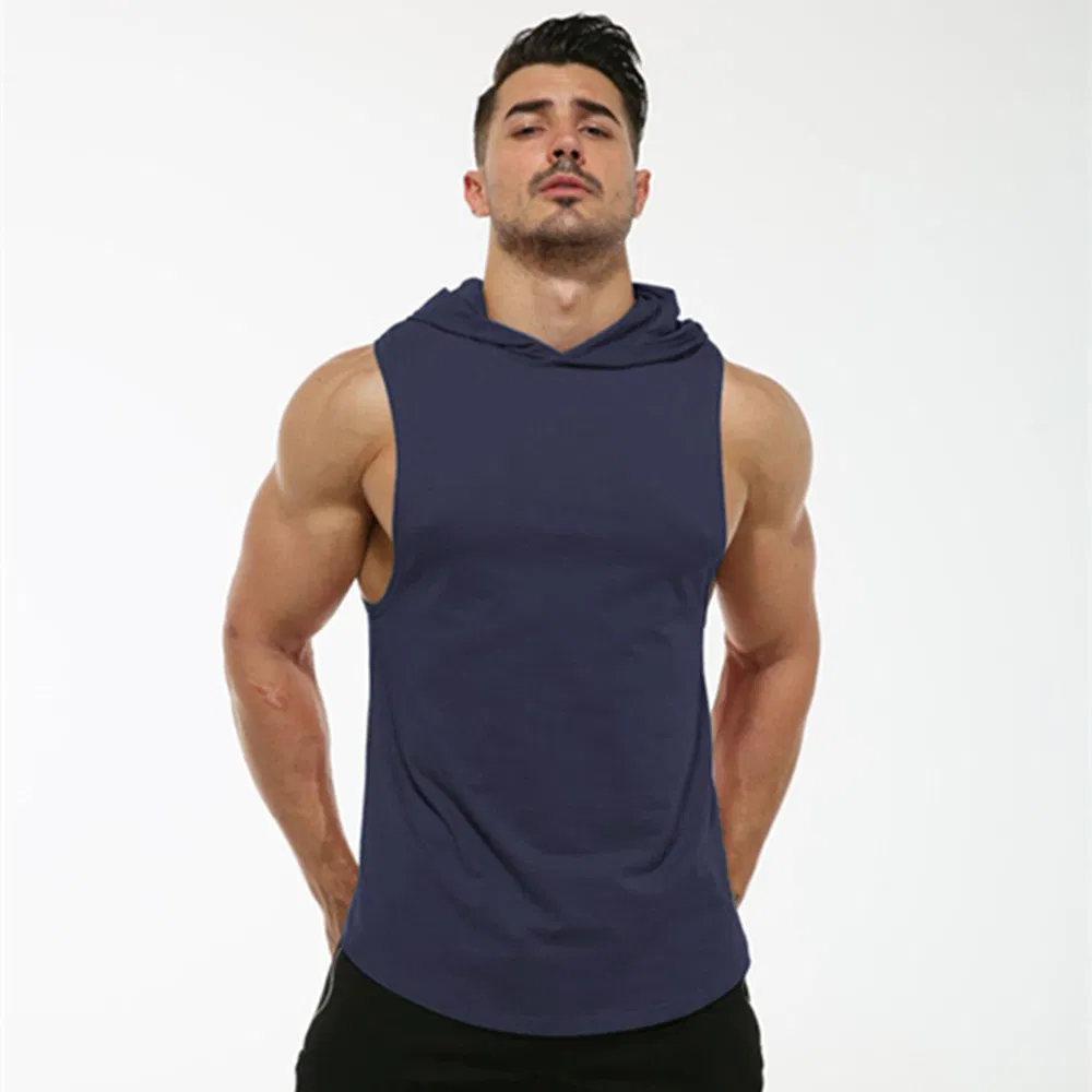 Camisetas sem mangas de moletom para esportes, roupas de ginástica, camisetas de treinamento para homens, colete de fitness, roupas de musculação