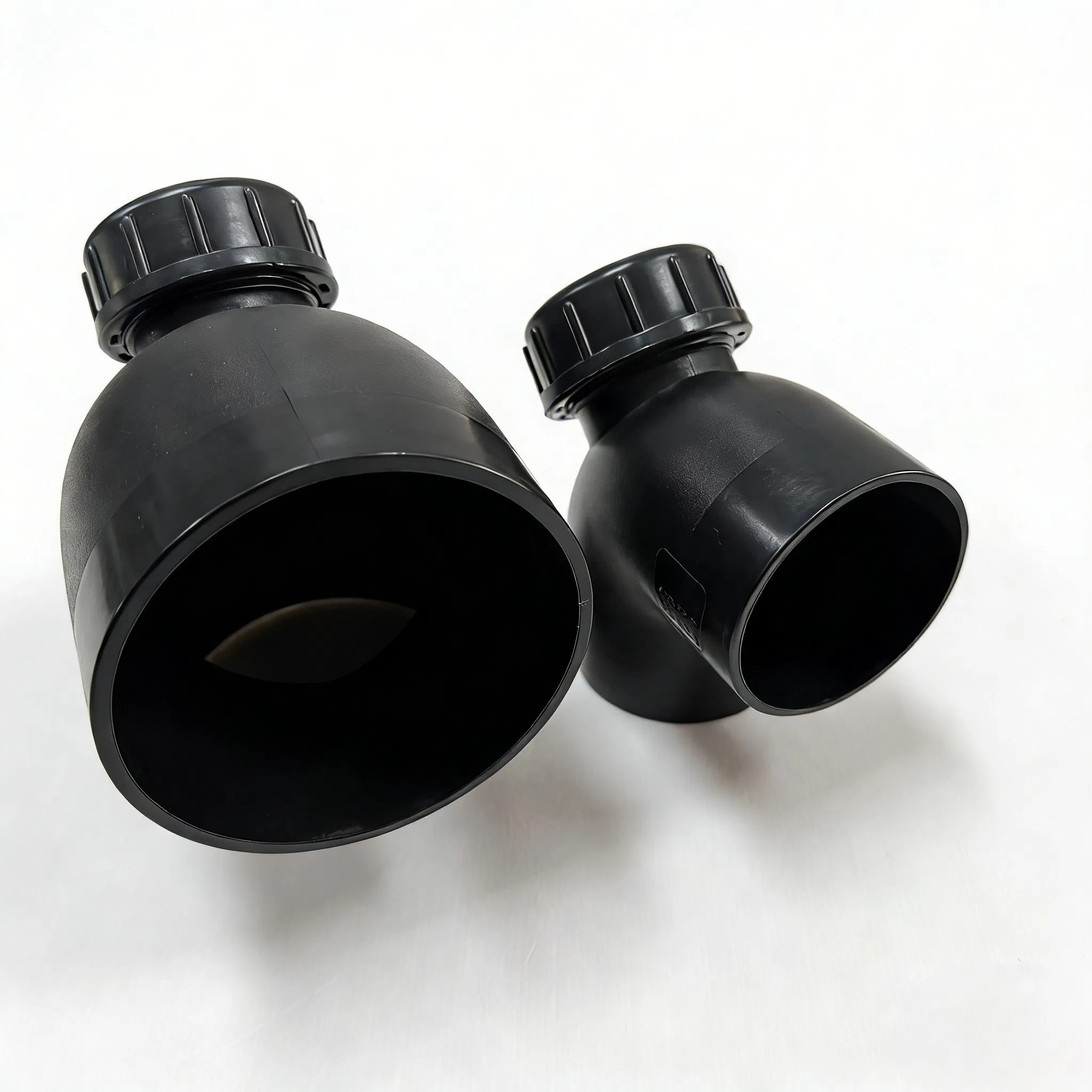 PE100 90 Degree Elbow Cleaning Hole Siphon Butt Fusion ISO CE