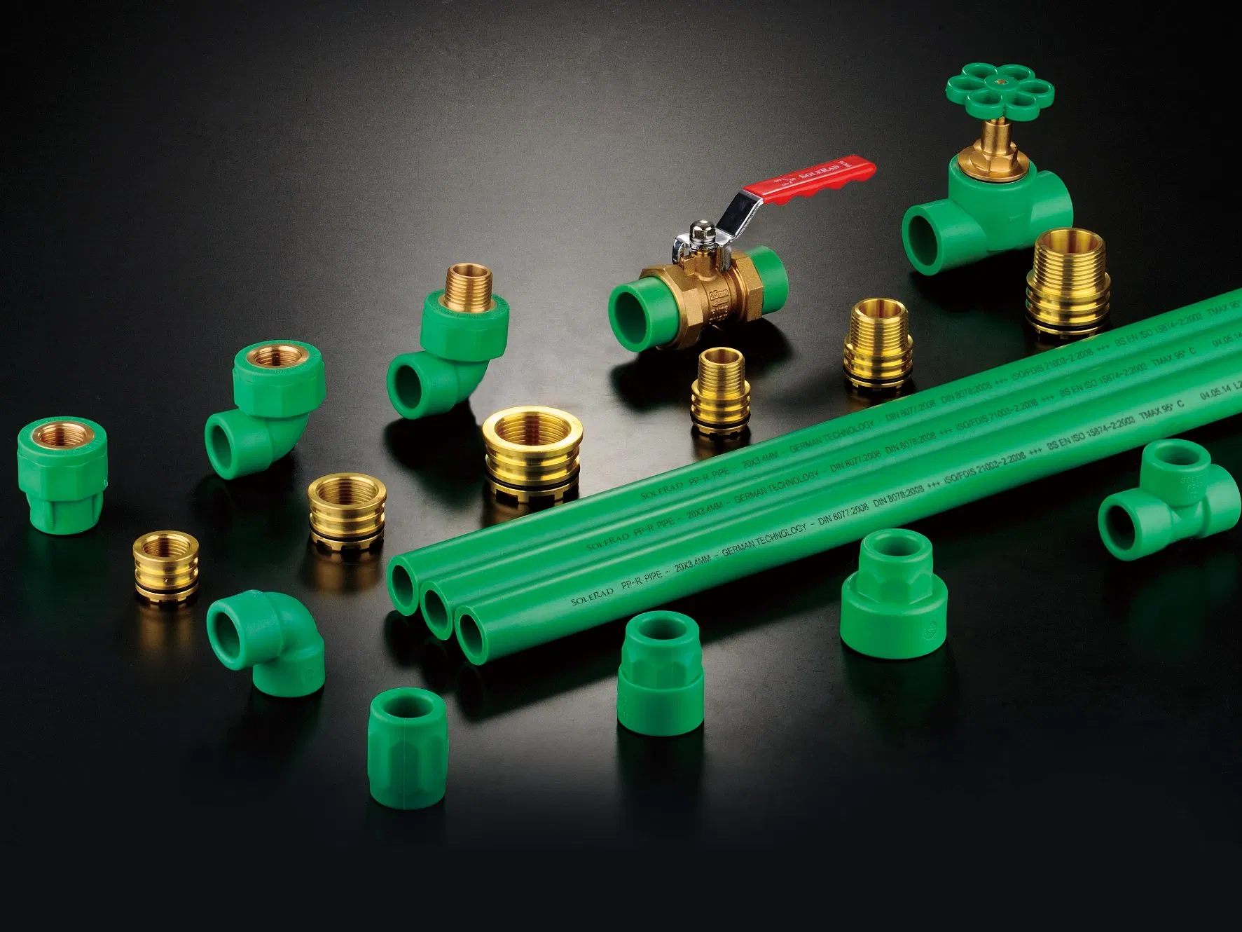 White and Green Pn12.5/16/20/25 Full Size Asb Pure-Plastic PPR Fittings Pipe Plastic PPR Tube PPR Pipe Water System From China Directly Factory