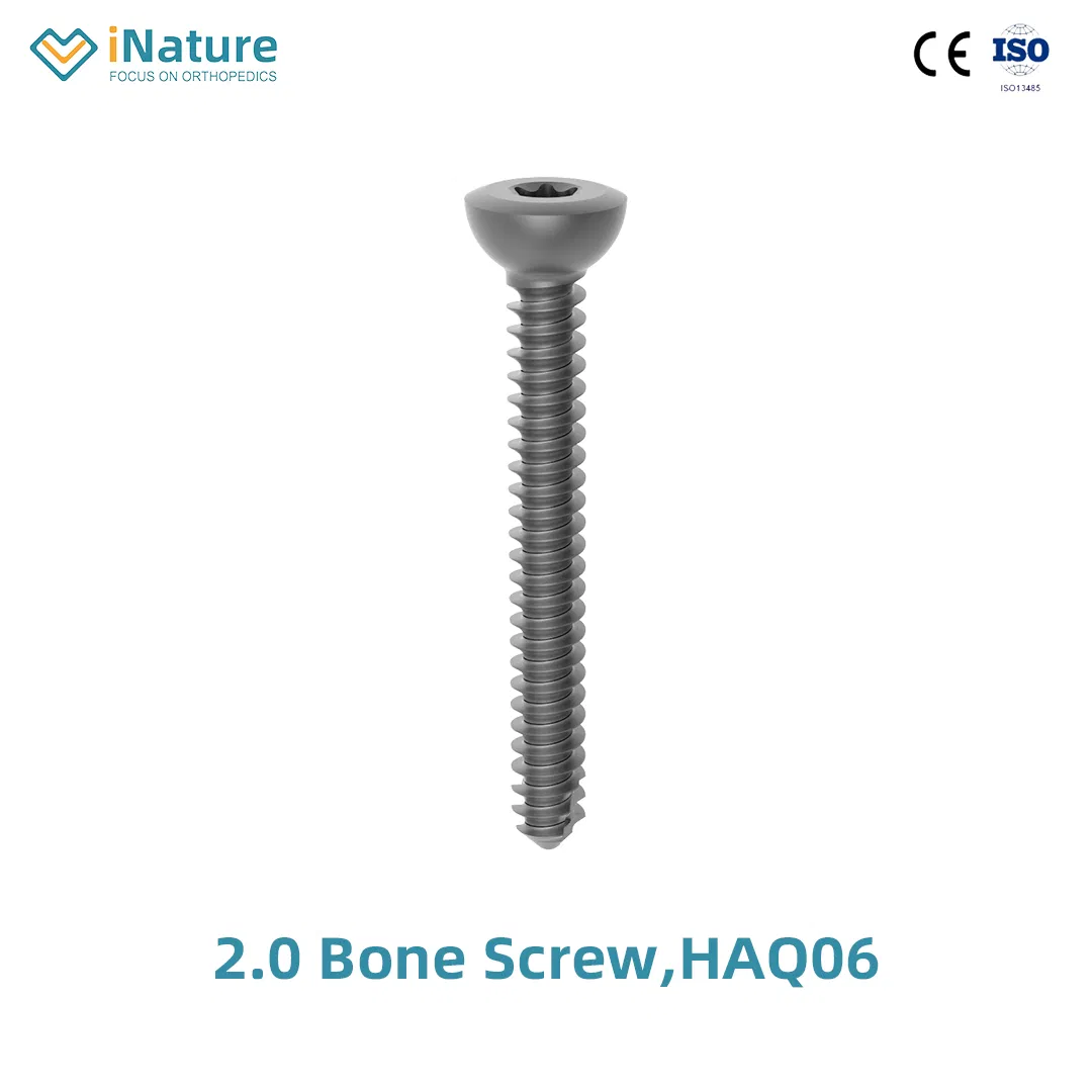Bone Screw for Locking Plate in Titanium Alloy for Trauma Implant 3.5 Bone Screw, Haq06
