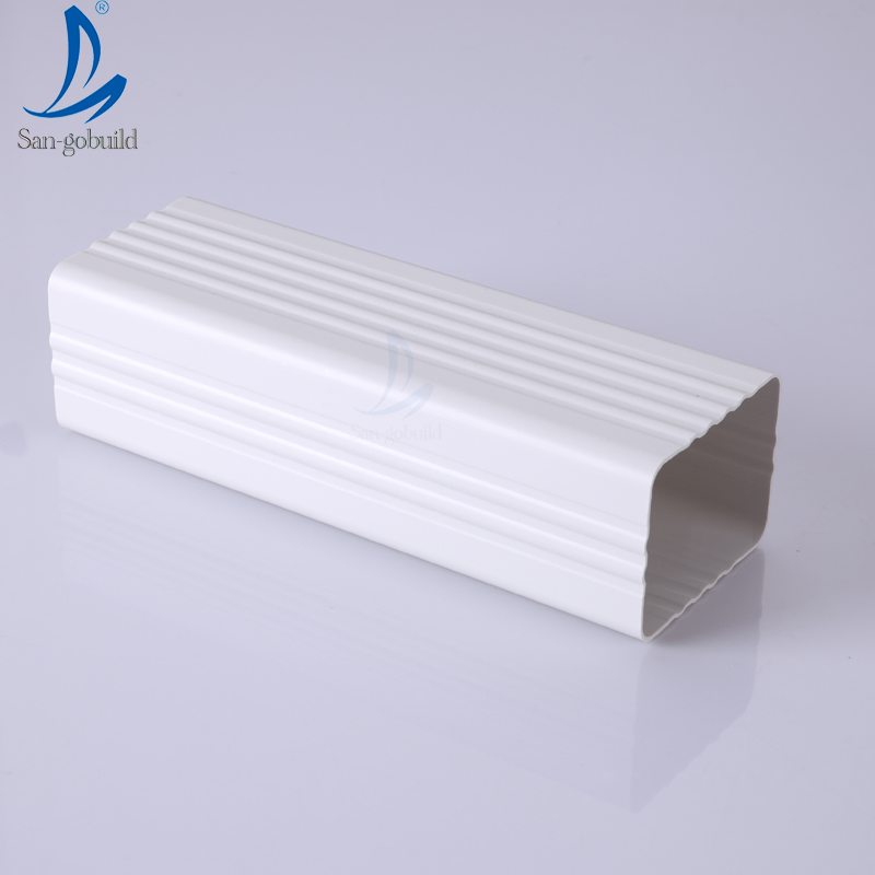 West Africa UPVC Roof Rain Gutter System Black Brown Color for Roof Rain