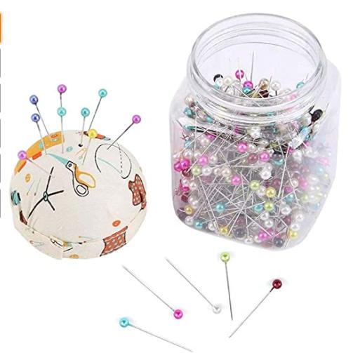 Pearl Head Craft Dressmaking Patchwork Straight Sewing Safety Metal Pin