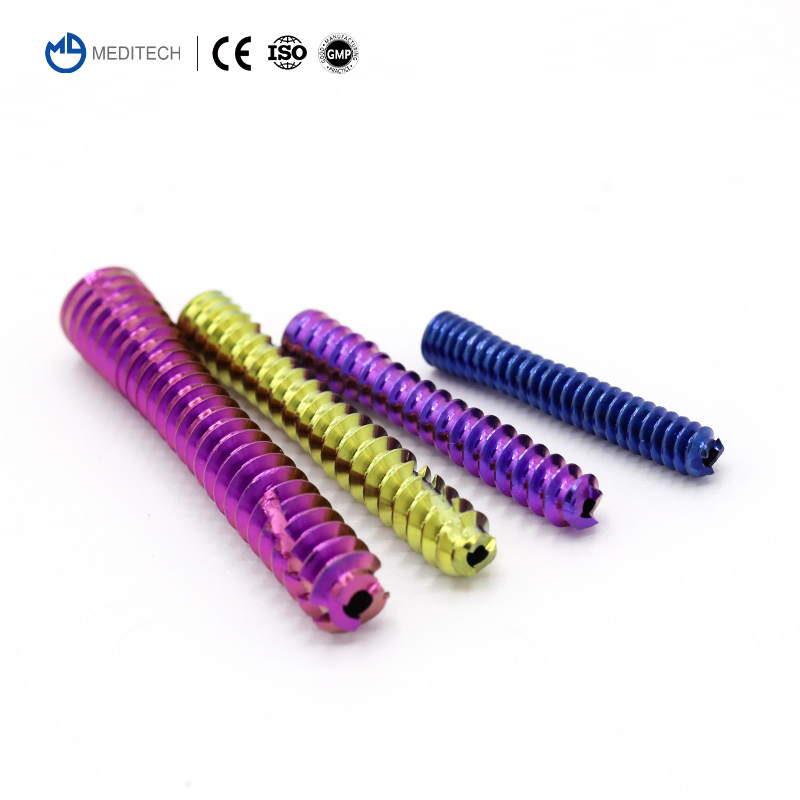 Orthopedic Implants Titanium Medical Bone Screws Cannulated Headless Compression Screw