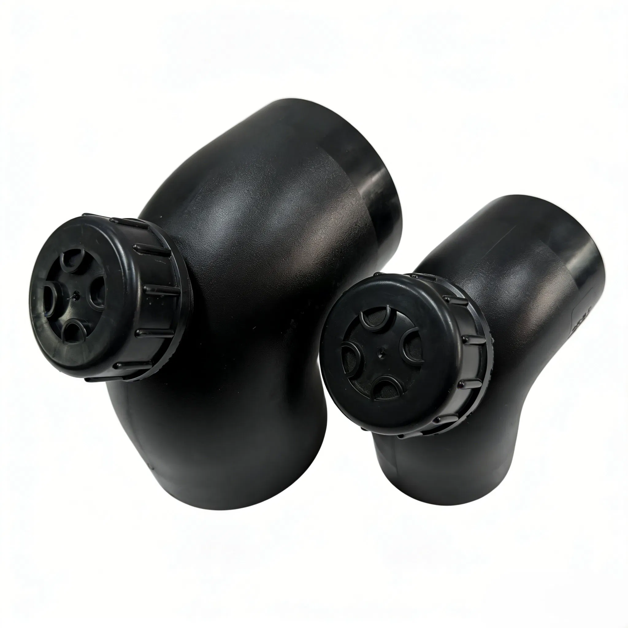 PE100 90 Degree Elbow Cleaning Hole Siphon Butt Fusion ISO CE