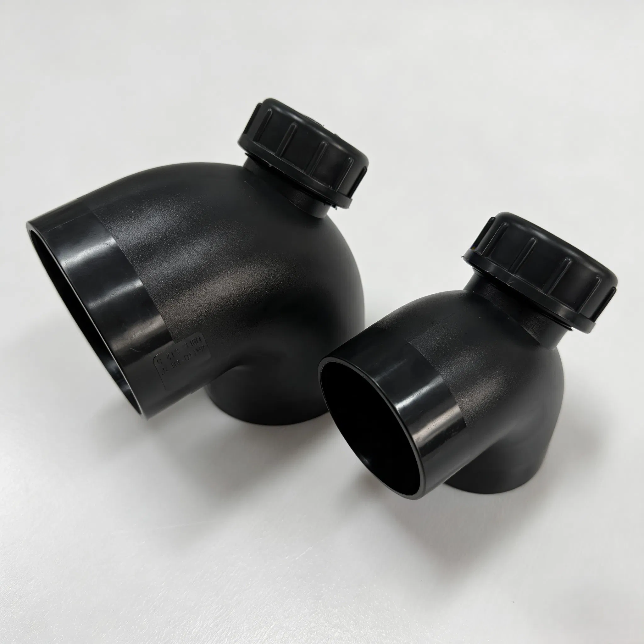 PE100 90 Degree Elbow Cleaning Hole Siphon Butt Fusion ISO CE