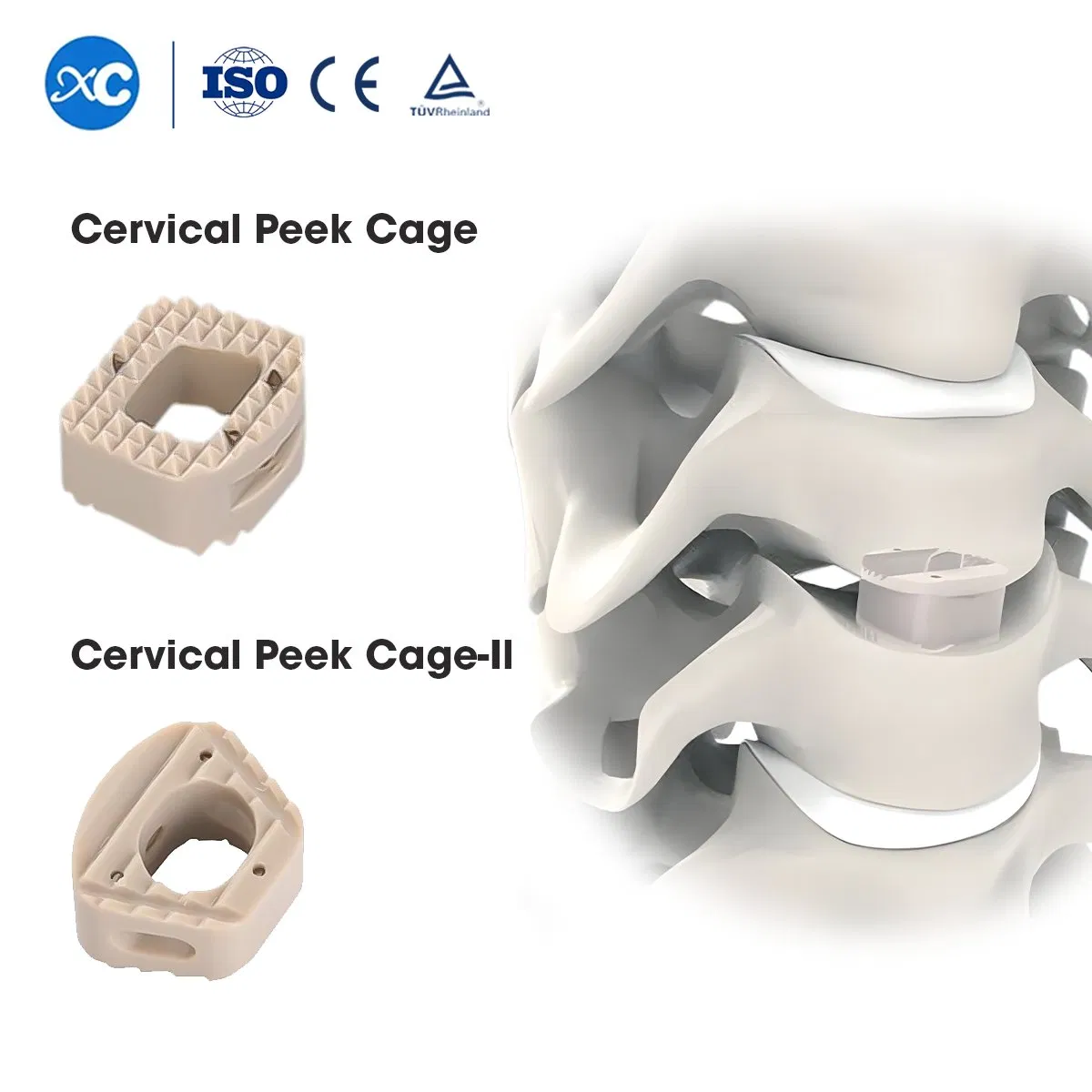 Medical Orthopedic Implantable Spinal Peek Cage Plif Tlif Olif Cage Spine Implant