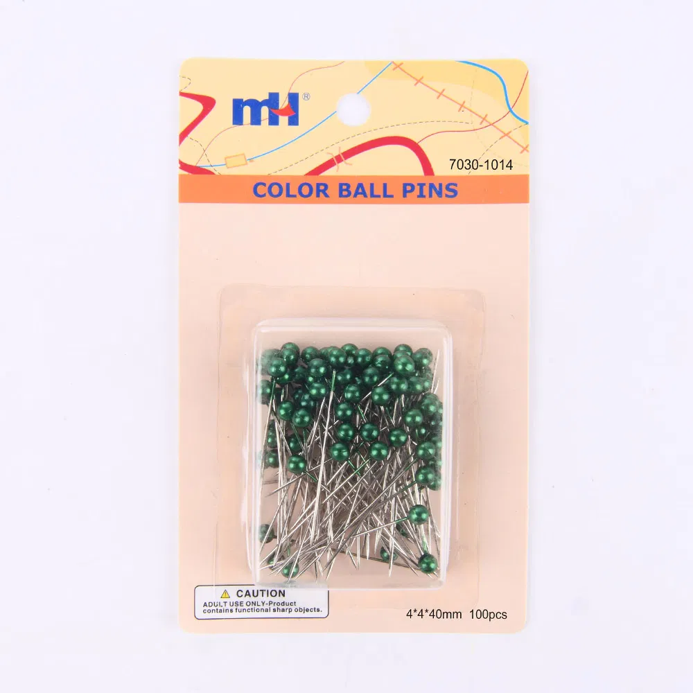 Hot Sale Colorful Round Pearl Ball Pins for Dressmaking Big Head Pins Small Packing