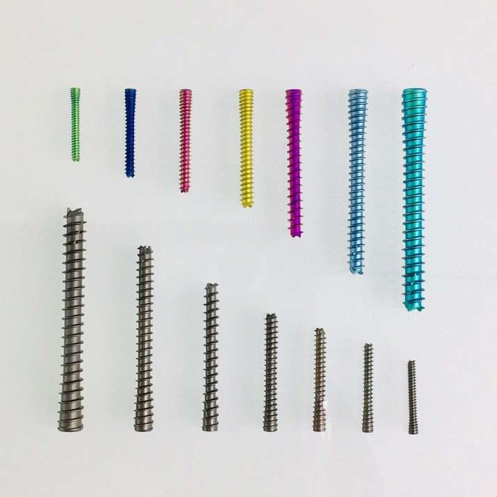 Headless Cannulated Compression Screw, Titanium Orthopedic Locking Screw Implant Medical Mini Bone