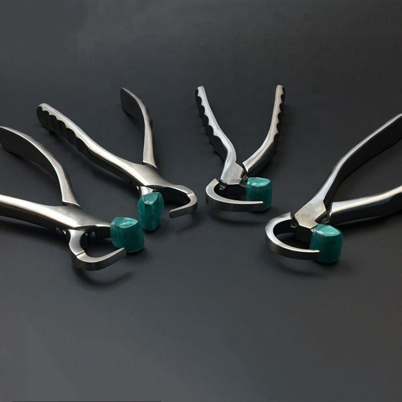 4PCS Kit Universal Minimally Invasive Tooth Extraction Forceps Dental Instrument with Stainless Steel Cassette