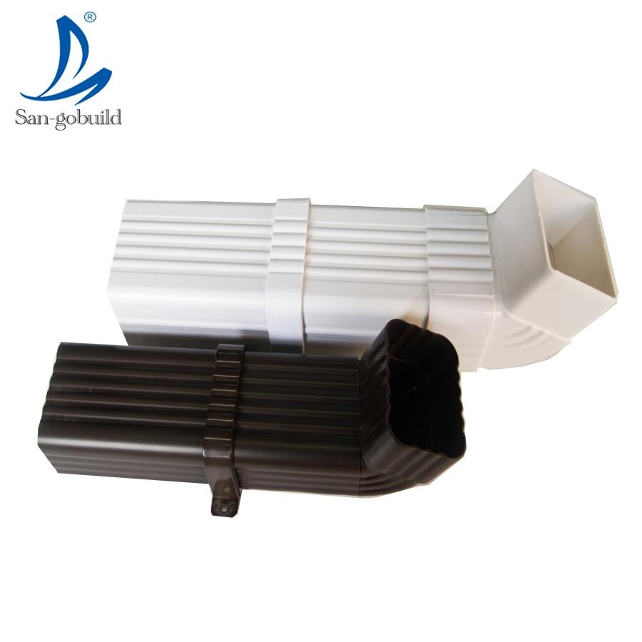 Factory Direct Prices Rectangular PVC Gutters Drainage Kenya, 5.2inch White Color Gutter System Downspouts for Roof Rainwater Collector