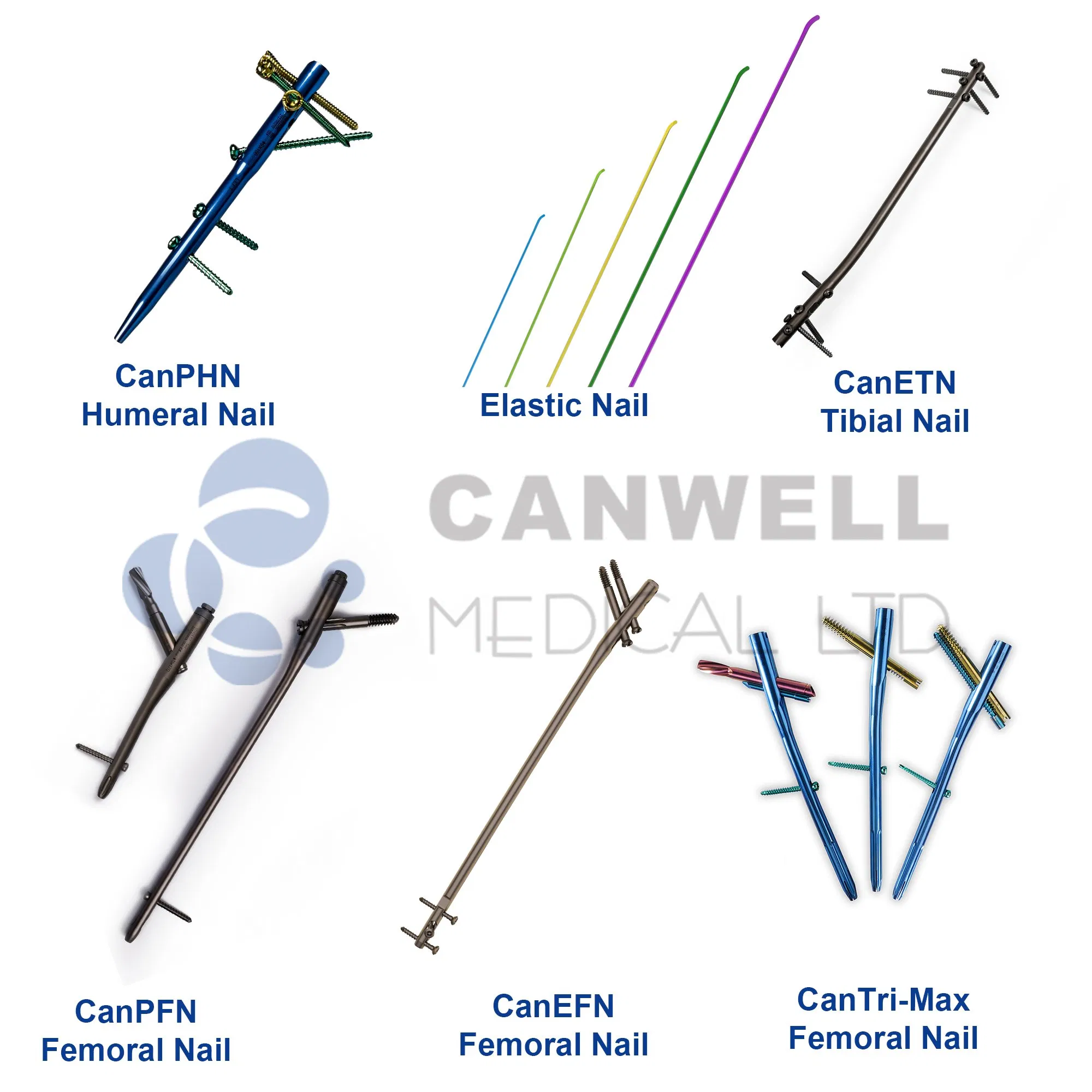 Canwell Tibial Nail Intramedullary Nail Interlocking Cannualted Nail Canetn Gamma Nail