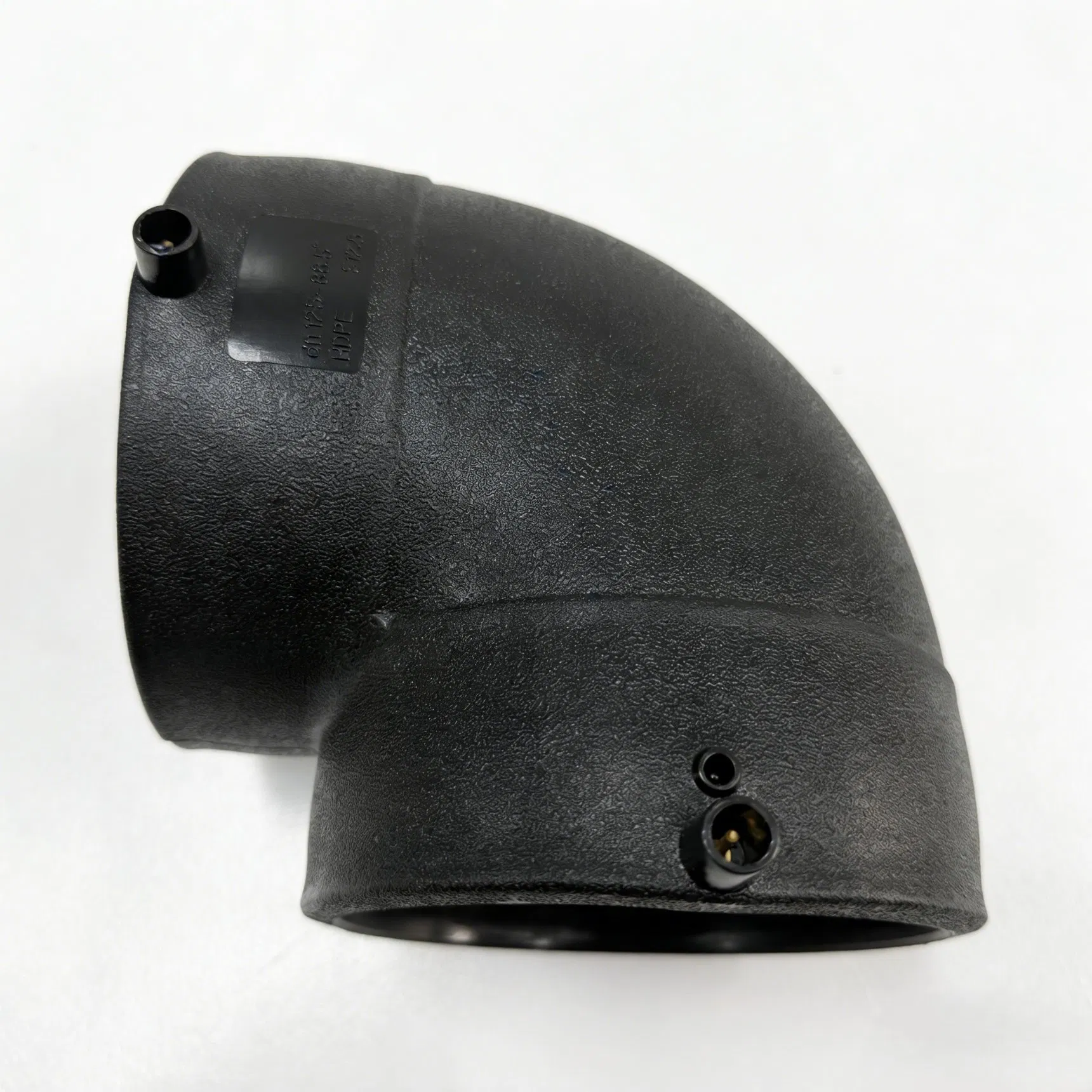 High Pressure PE Electric Fitting Melting 90 Degree Elbow Black Composite Pipe