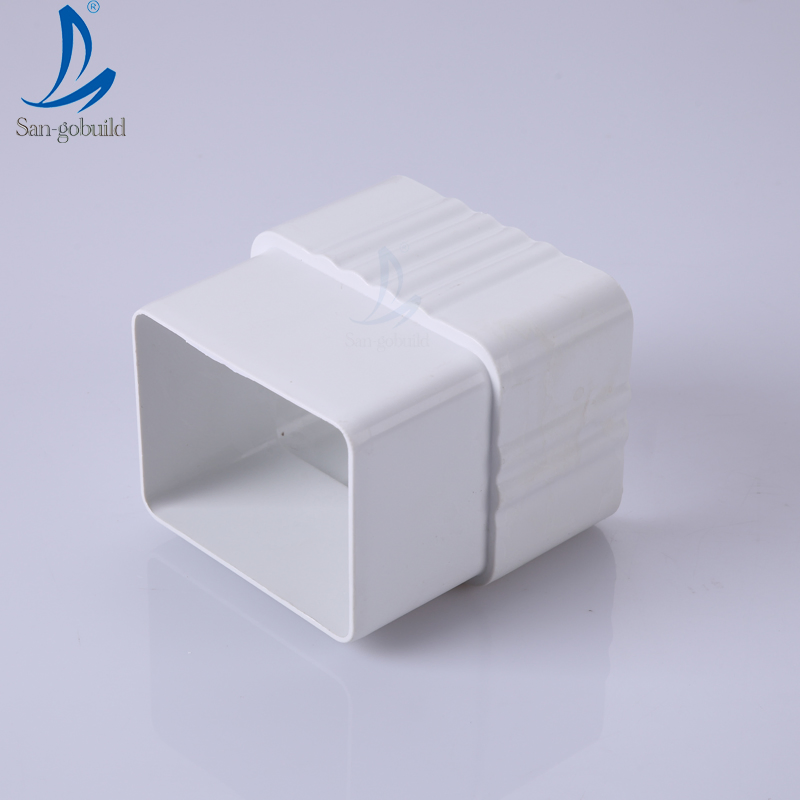 West Africa UPVC Roof Rain Gutter System Black Brown Color for Roof Rain