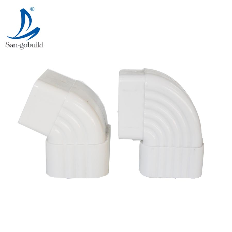 Factory Direct Prices Rectangular PVC Gutters Drainage Kenya, 5.2inch White Color Gutter System Downspouts for Roof Rainwater Collector