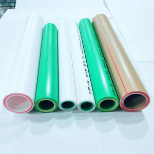 White and Green Pn12.5/16/20/25 Full Size Pure-Plastic PPR Fittings Pipe Plastic PPR Tube Hot and Cold Water Supply Systems