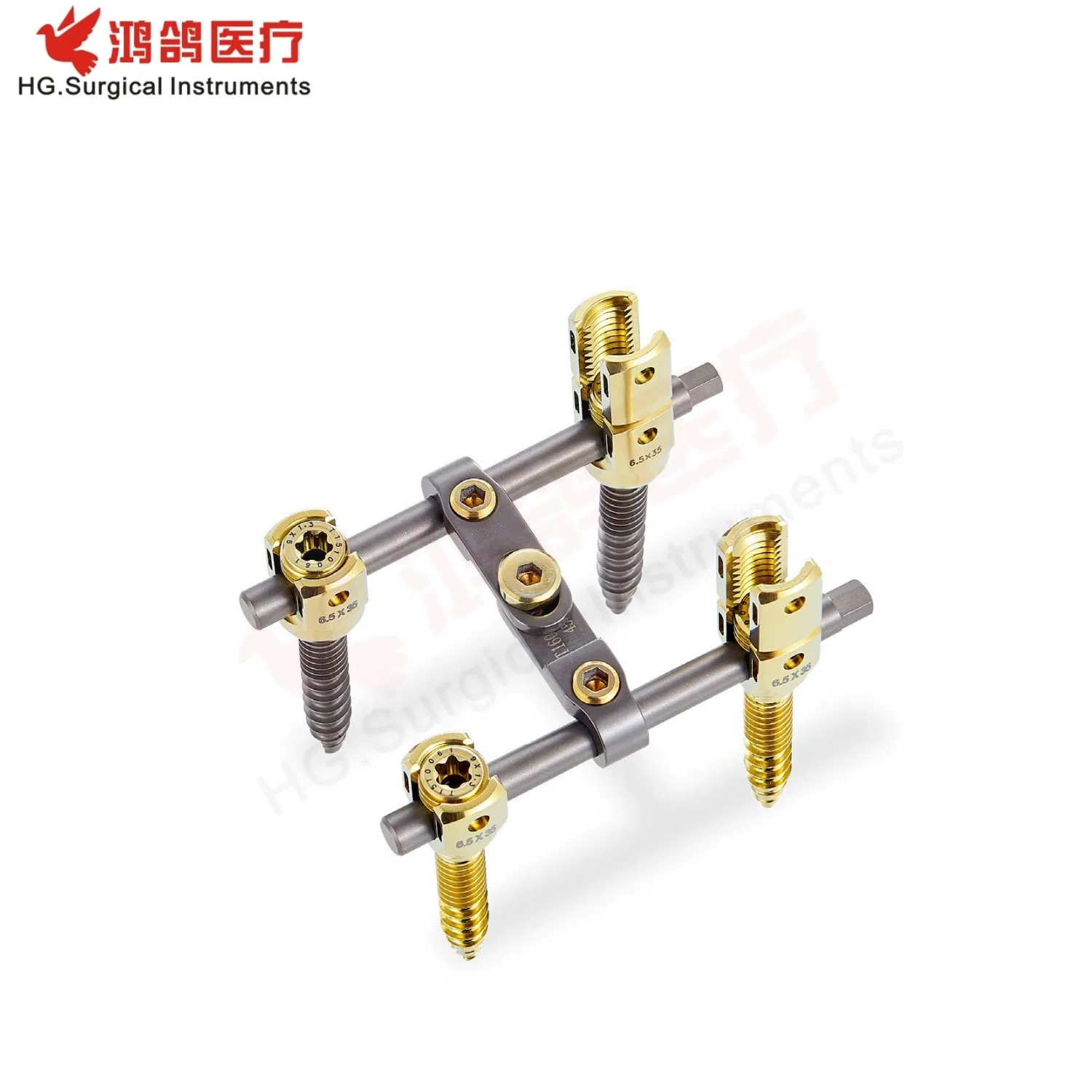 Orthopedic Implant 5.5 Spinal Rod System U-Multi-Axial Pedicle Screw Titanium Orthopedic Implant