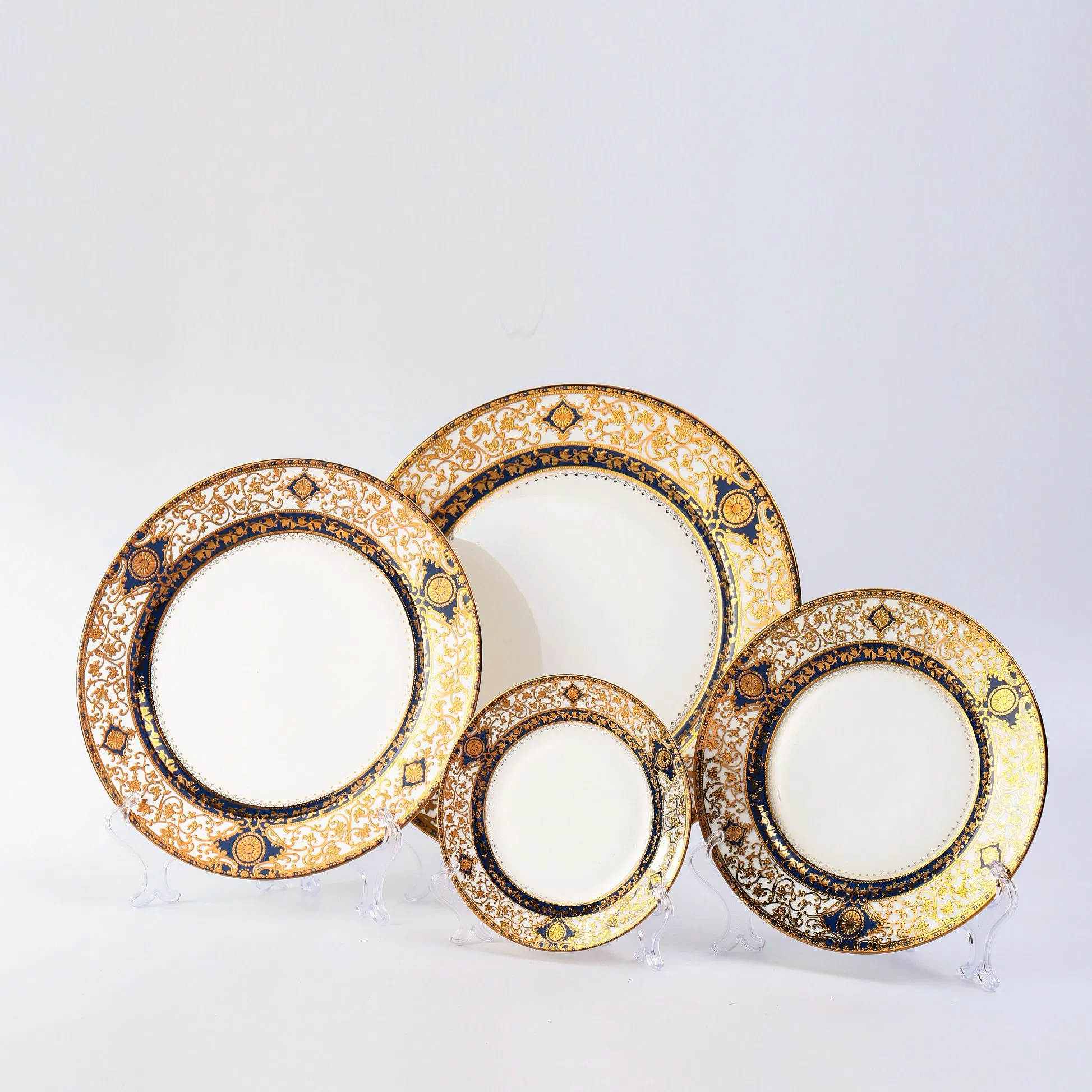 High Quality Kitchen Dishes Bone China Dinner Plates Luxury Ceramic Plate