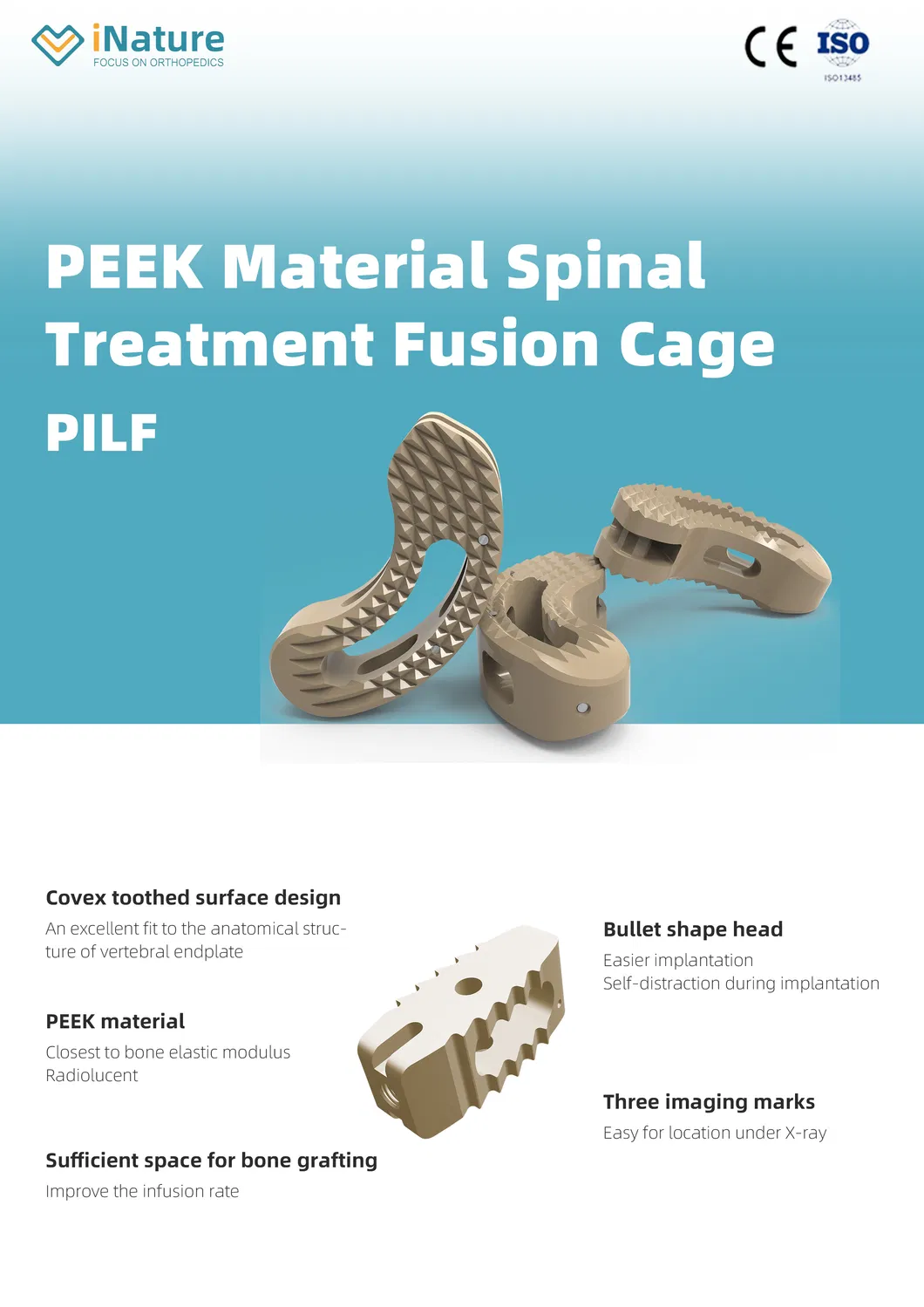 Spinal Implant PEEK Fusion Cage