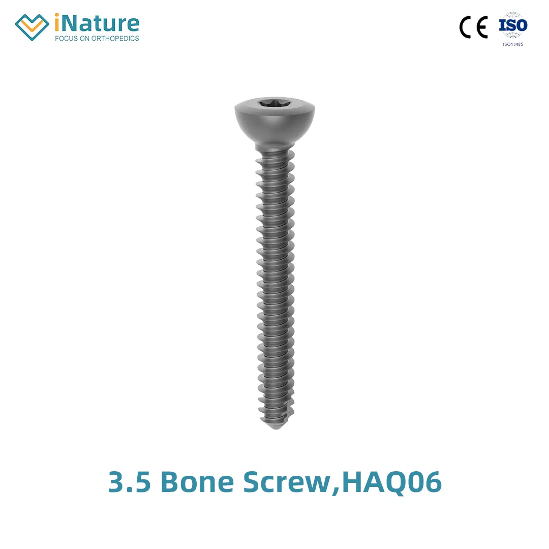 Bone Screw for Locking Plate in Titanium Alloy for Trauma Implant 3.5 Bone Screw, Haq06