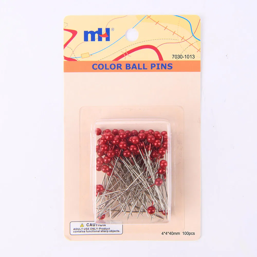 Hot Sale Colorful Round Pearl Ball Pins for Dressmaking Big Head Pins Small Packing