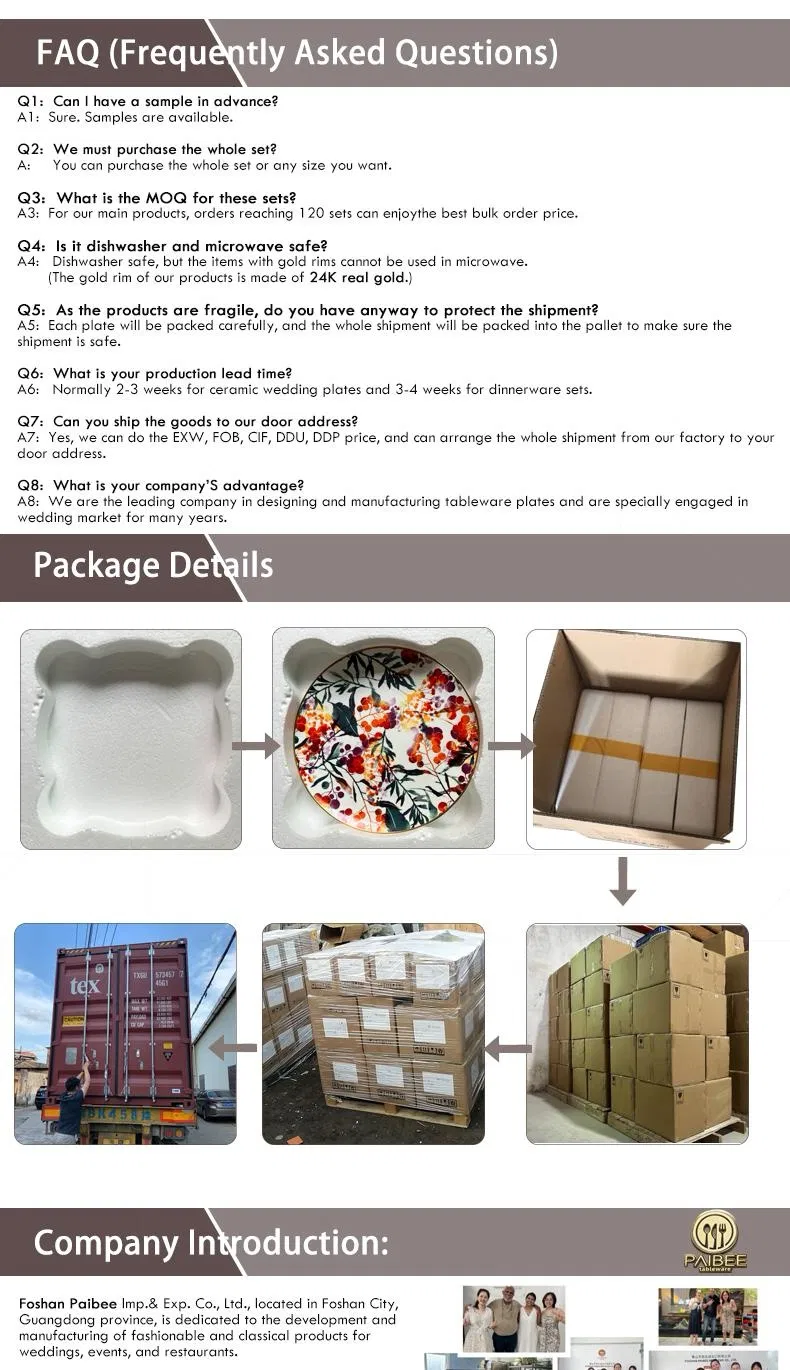 Bone China Plate Set 8