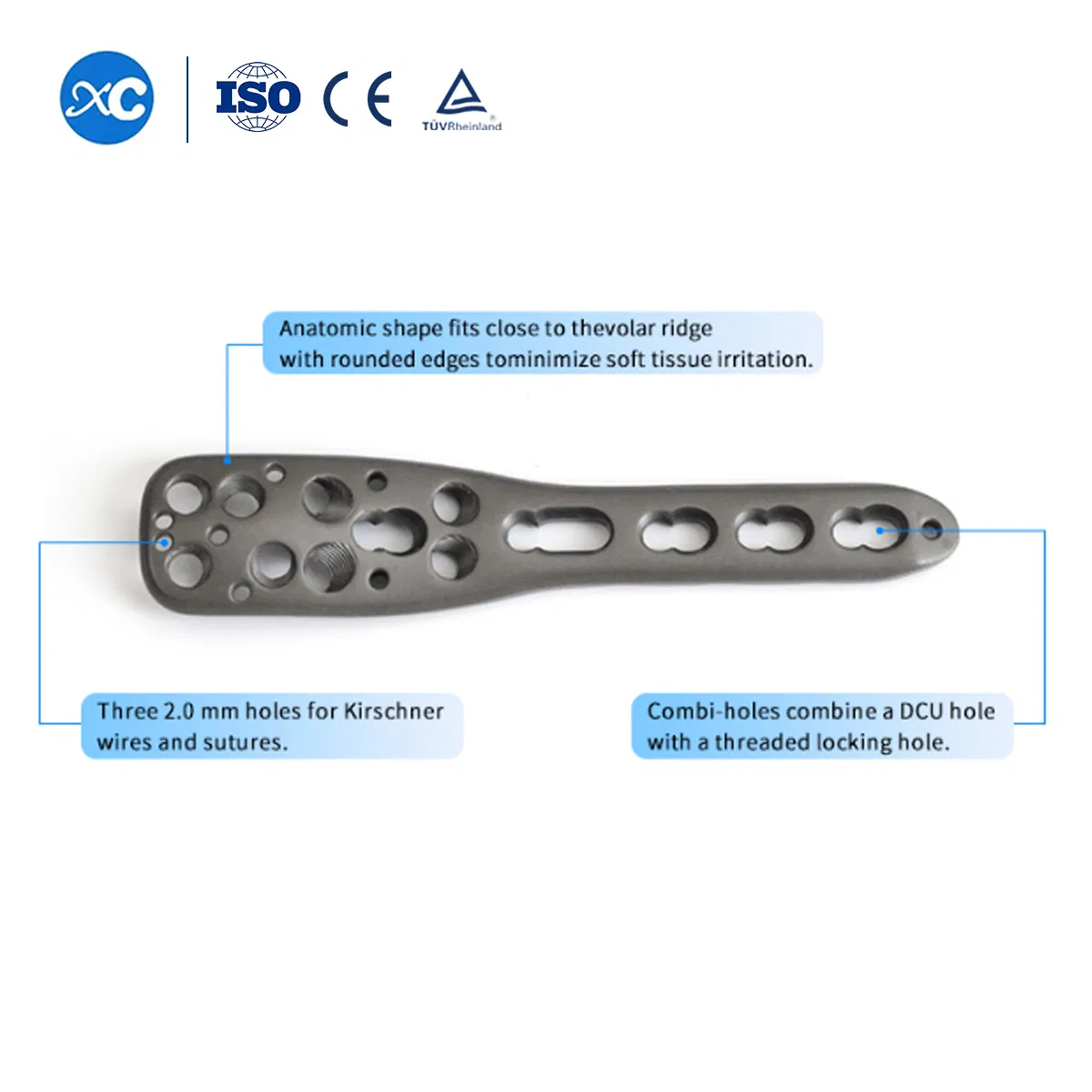 Orthopedic Titanium Locking Bone Plates Locking Proximal Humerus Plate (LPHP)