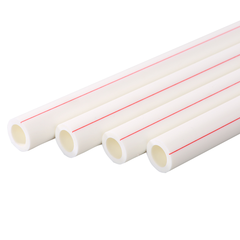 White and Green Pn12.5/16/20/25 Full Size Pure-Plastic PPR Fittings Pipe Plastic PPR Tube Hot and Cold Water Supply Systems