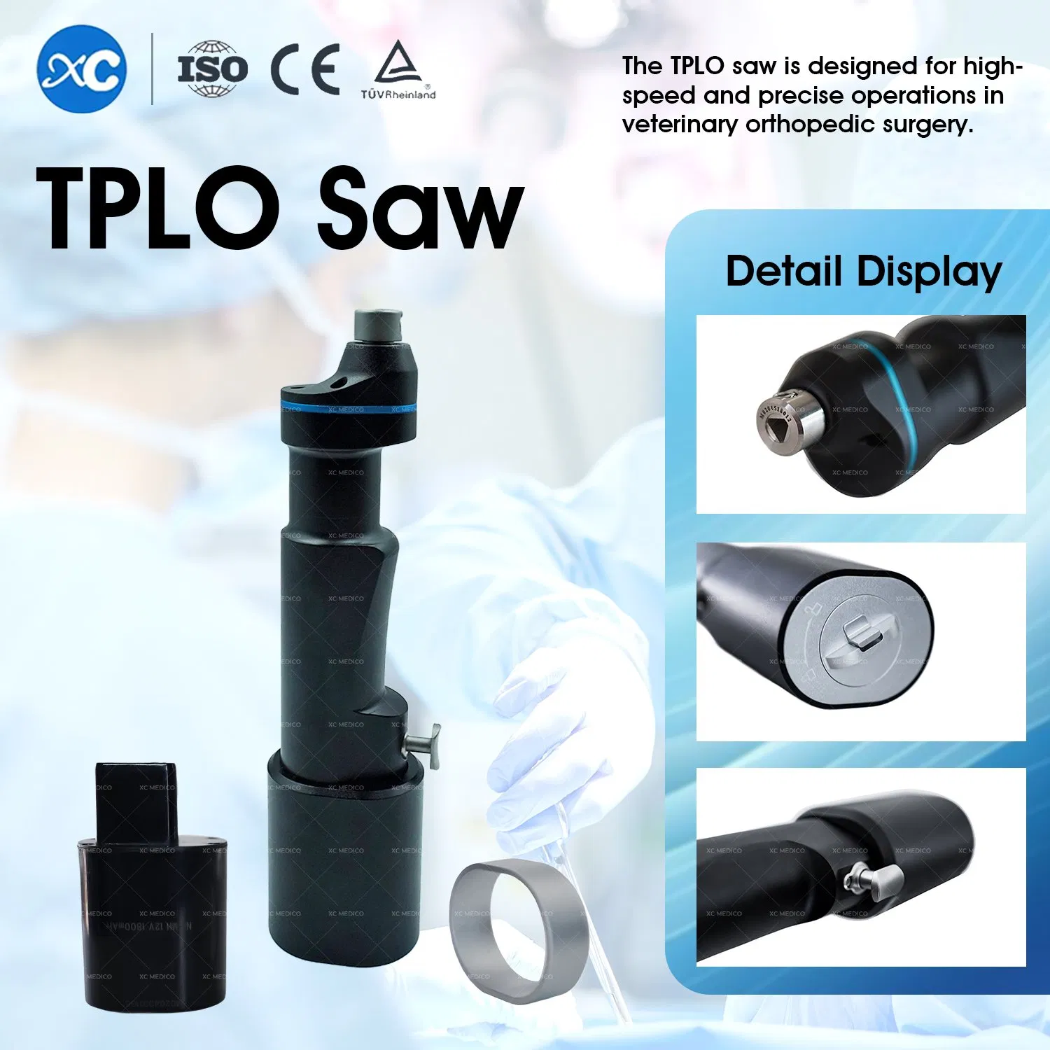 Precision Tplo Saw Instrument for Veterinary Canine Orthopedic Surgical