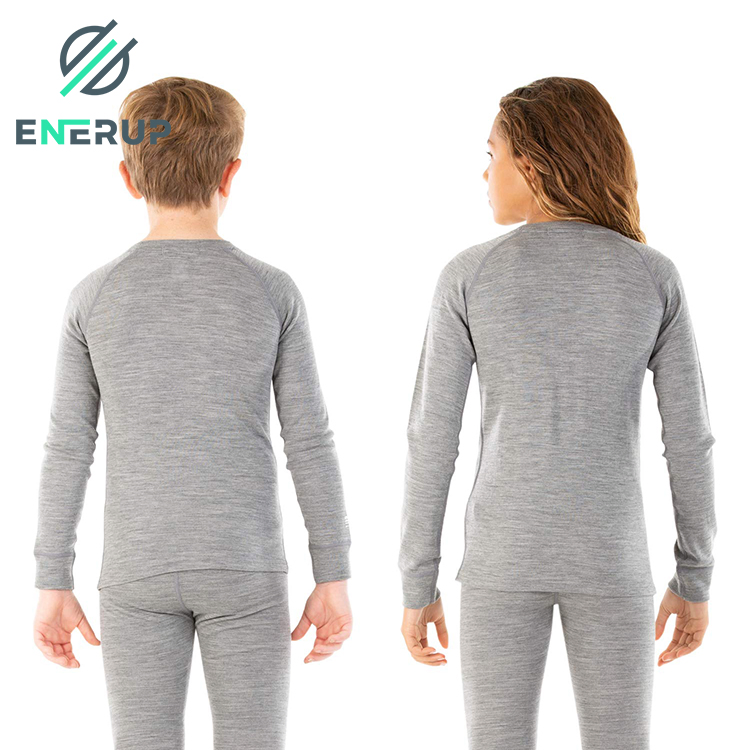 Enerup Kids Clothes Wear Merino Wool Base Layer Thermal Underwear