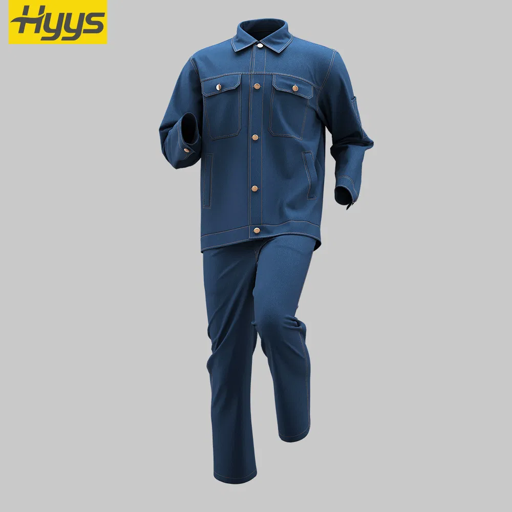 Facrory Custom Jeans Wear Resistant Work Uniforms for Men Cowboy Workwear Denim Work Clothes