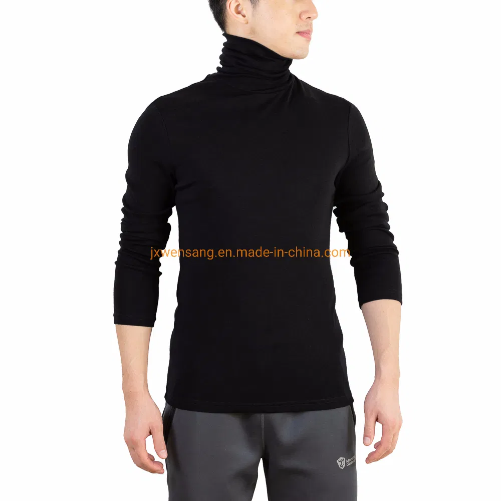Australian Merino Clothing Men's Turtleneck Merino Wool Long Sleeve Base Layer Pullover Sweatshirt