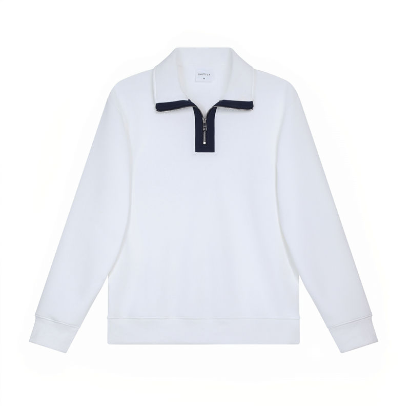 High Quality Custom Crew Neck Quarter Zip Knitwear Sweater for Men