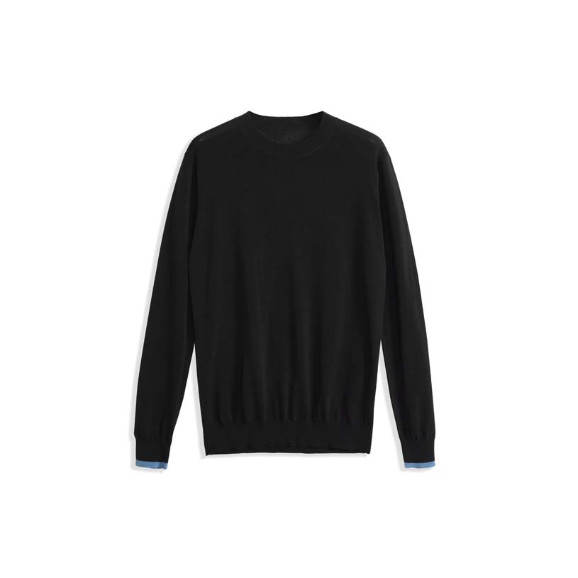 Wholesale Casual Superior Standard Jacquard Plain Knit Pullover Solid Color Knitwear 100% Cotton Men's Sweater