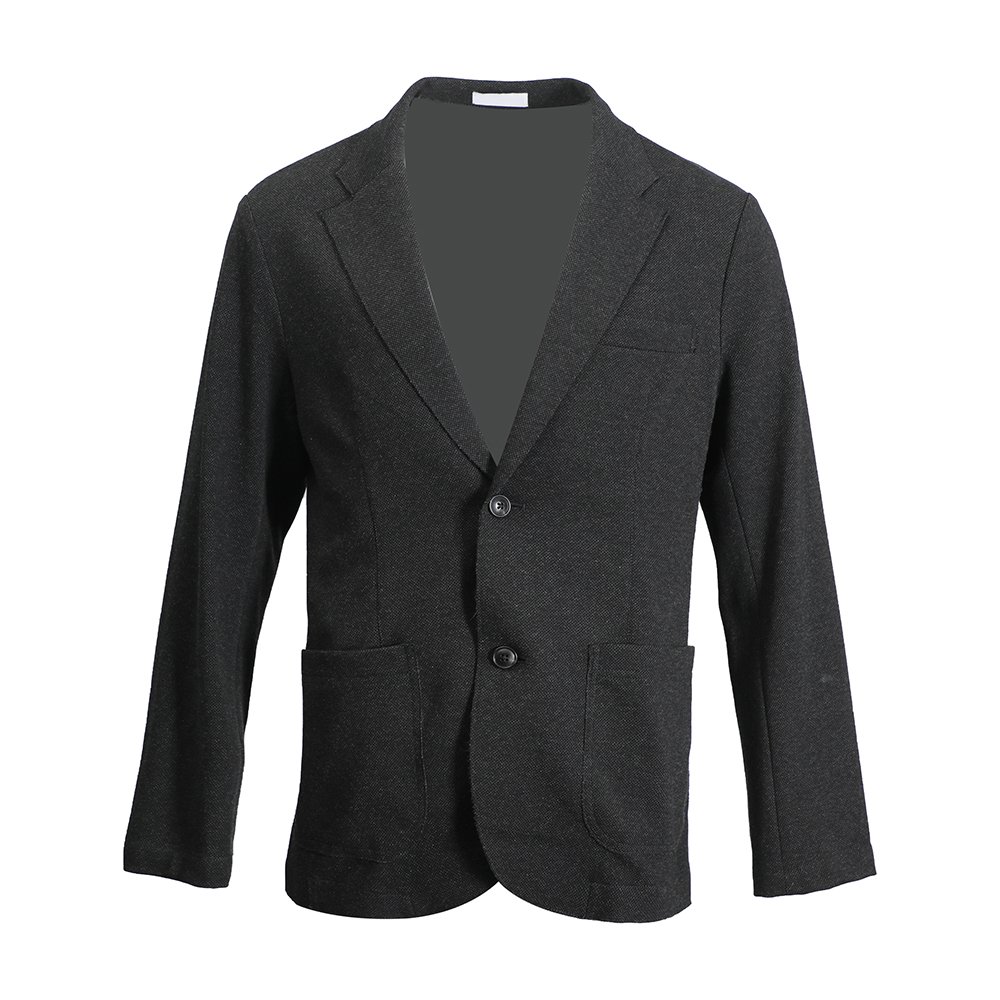 Vintage Men's Single Breasted Dark Gray Business Suit Custom Service Included Flat Front Classic Style Loose Fit