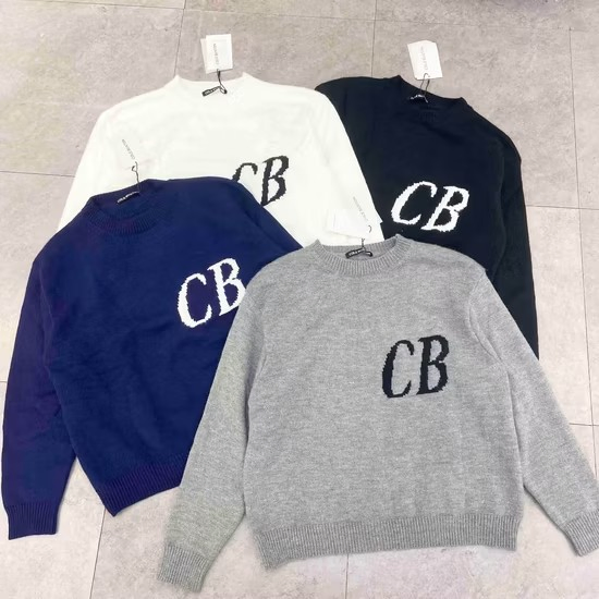 Bestselling Brand CB Men's Sweater Casual Pattern Pullover Knitwear Winter O-Neck Loose Oversize Cole Buxton Knitted Sweater Men