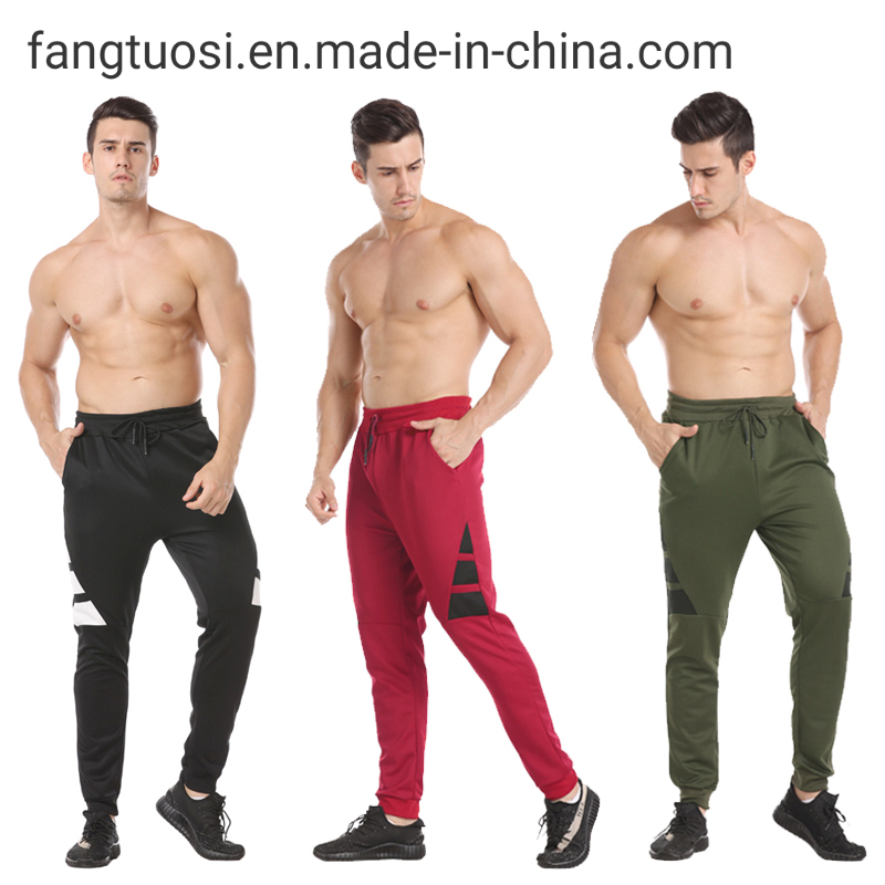 Polyester Custom Running Streetwear Fitness Track Gym Jogger Pants Tapered Loose Athletic Sports Sweatpants Drawstring Men