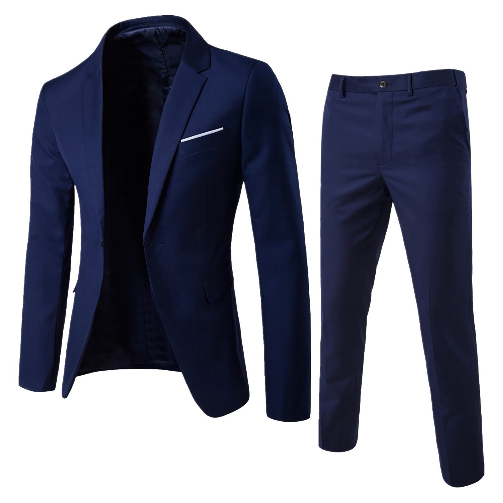 IStapromo Gifts High End Men's Business Casual Suit Solid Color Formal Men's Business Suit Suitable for Business Meetings