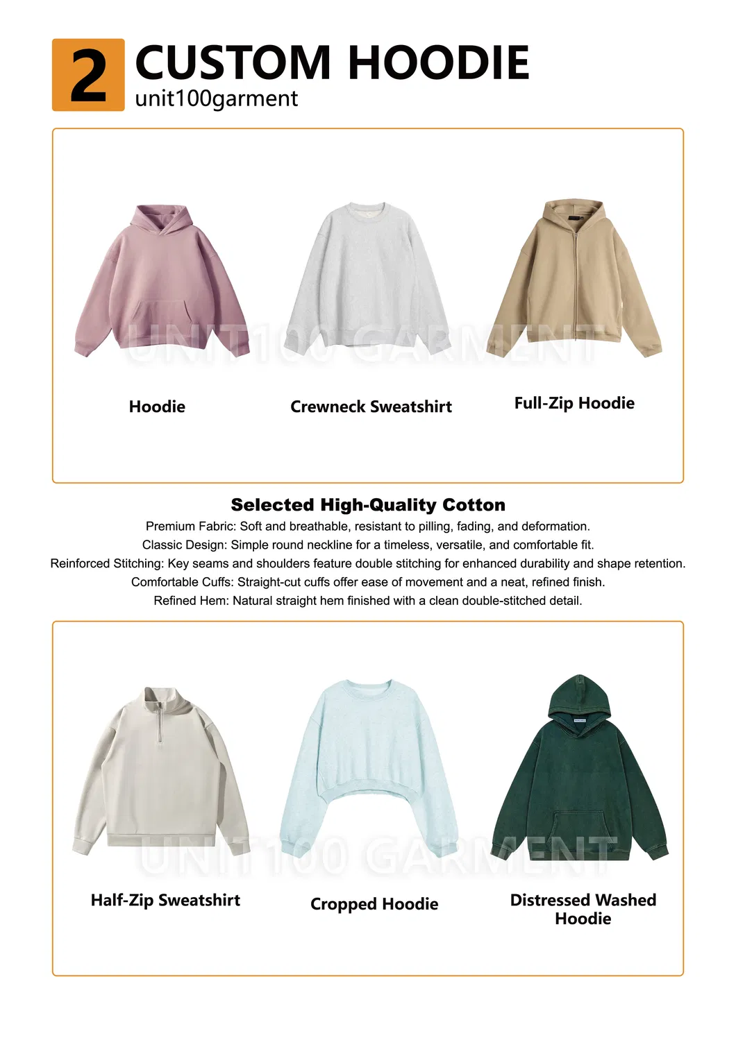 Embroidery and Puff Print Custom Hoodies Men Unisex