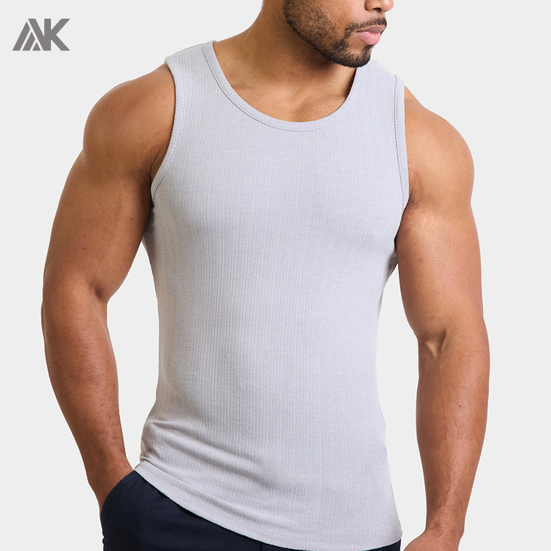 Custom Gym Fitness Bodybuilding Sleeveless T Shirts Wholesale Quick Drying Muscle Fit Men Tank Tops