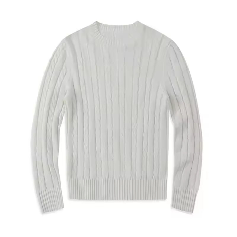 Sweater Embroidery Pullover Knitwear Winter Crew Neck Jumper Cotton Knitted Designer Men Knit Sweater