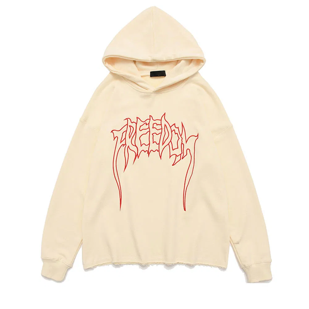 New Style Streetwear Fashion 100% Cotton Thick Custom Embroidery Logo Oversized Drop Shoulder Hoodies Men