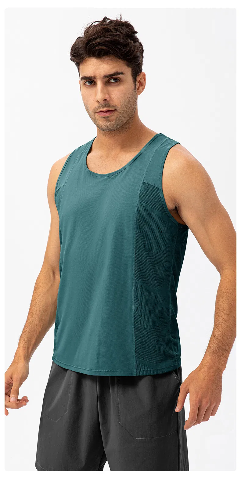 Men's Sports Vest Loose Fit T-Shirt Breathable Quick-Dry Fitness Top Outdoor Running Training Tank Top